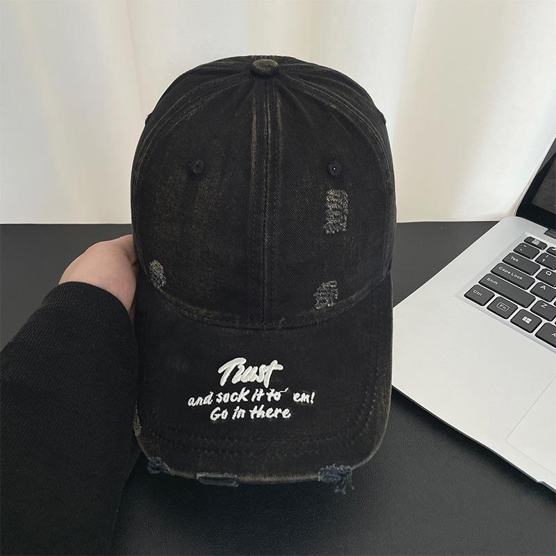 Washed denim soft top baseball cap women s new wide brim hole old cap summer outdoor sun protection hat Soft top
Washed denim soft top baseball cap women s new wide brim hole old cap summer outdoor sun protection hat Soft top