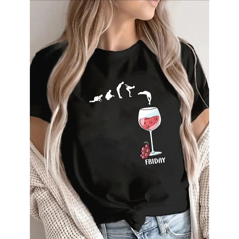 Lightweight And Durable Short-Sleeve Tee Featuring a Wine Glass And Evolution Graphic, Ideal for Casual Outings at Home, Restaurants, Or The Office 4XL чорний
Lightweight And Durable Short-Sleeve Tee Featuring a Wine Glass And Evolution Graphic, Ideal for Casual Outings at Home, Restaurants, Or The Office 4XL чорний