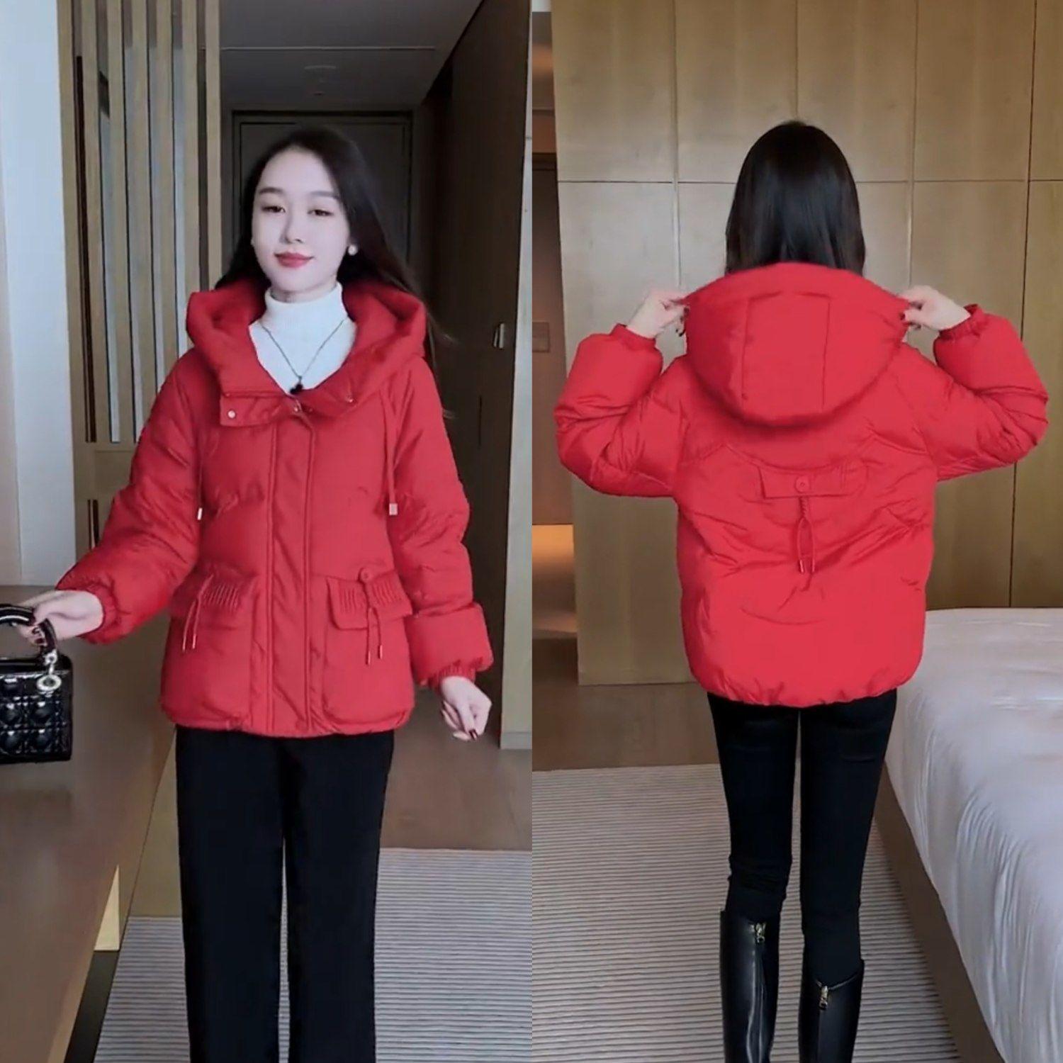 Winter Warm Hooded Cotton Coat Fashion Thickened Youthful Jacket Petite Outfit M червоний
Winter Warm Hooded Cotton Coat Fashion Thickened Youthful Jacket Petite Outfit M червоний