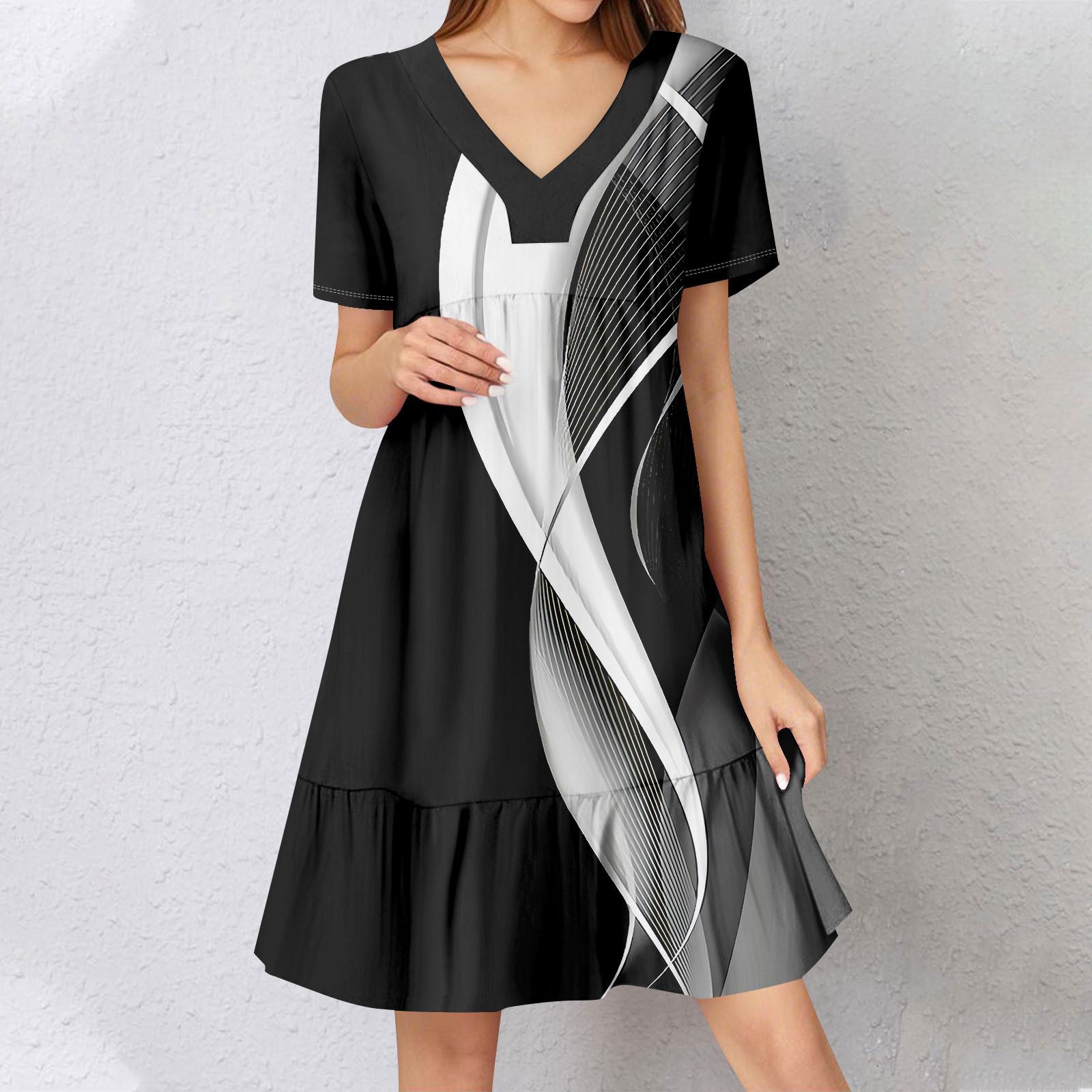 Womens Summer Dress Short Sleeve V Neck Short Dresses Fashion Casual Flowy Boho Ruffle A Line Swing Sundress XL білий
Womens Summer Dress Short Sleeve V Neck Short Dresses Fashion Casual Flowy Boho Ruffle A Line Swing Sundress XL білий