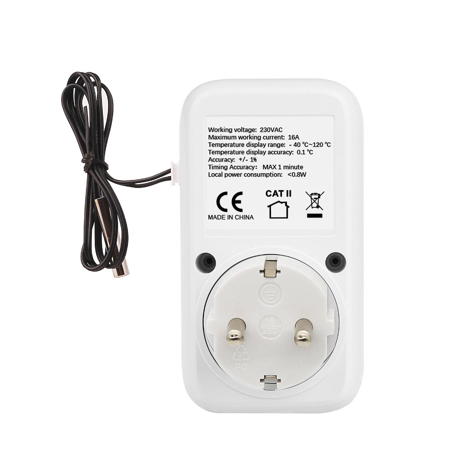 Thermostatic Socket Plugs Builts In Timer Function Temperature Monitor Controller Overcurrent Protections Safe Design 1
Thermostatic Socket Plugs Builts In Timer Function Temperature Monitor Controller Overcurrent Protections Safe Design 1