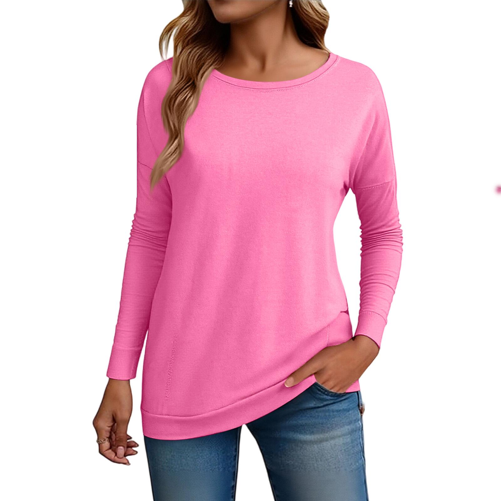 Women s Fashion Loose Round Neck Long Sleeve Solid Color T-shirt Top XL
Women s Fashion Loose Round Neck Long Sleeve Solid Color T-shirt Top XL