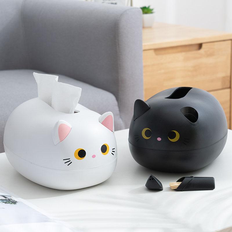 Kitten Tissue Box with 2 Toothpick Holders, 3 in 1 Cartoon Cat Tissue Box, Tissue Storage Box for Kitchen and Living Room
Kitten Tissue Box with 2 Toothpick Holders, 3 in 1 Cartoon Cat Tissue Box, Tissue Storage Box for Kitchen and Living Room