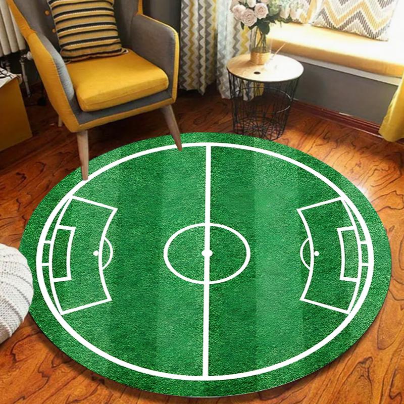 Football Pattern Circular Floor Mat Sports Style Anti Slip Suitable for Bedroom Entrances Bathrooms Kitchens Balconies Game Room 100cm
Football Pattern Circular Floor Mat Sports Style Anti Slip Suitable for Bedroom Entrances Bathrooms Kitchens Balconies Game Room 100cm