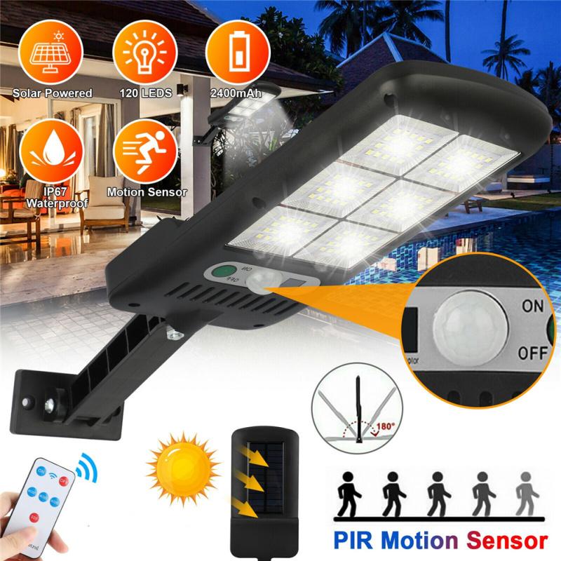 Solar Wall Light Built In Pir Motion Sensor 3 Modes 120led Super Bright Lamp With Remote Control
Solar Wall Light Built In Pir Motion Sensor 3 Modes 120led Super Bright Lamp With Remote Control