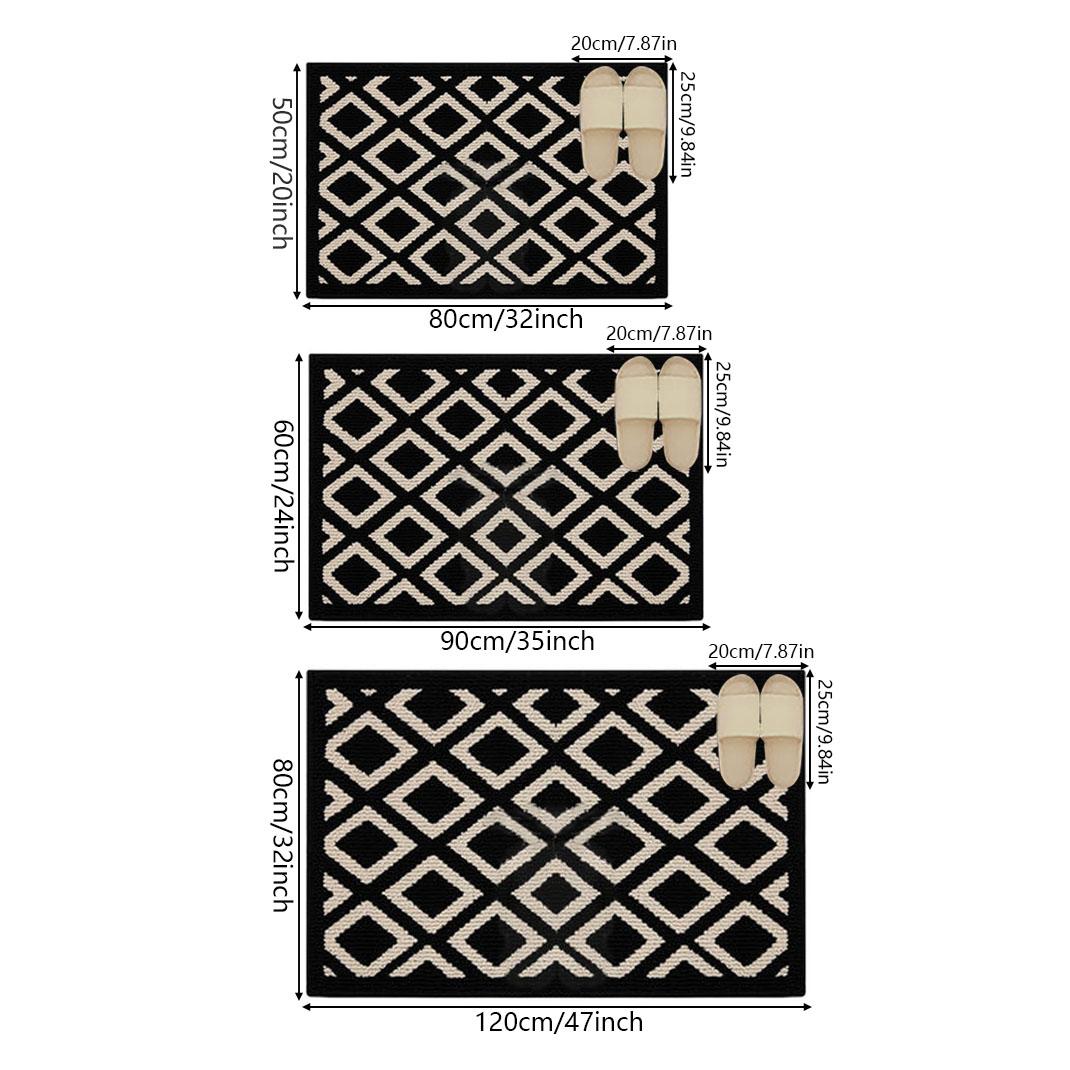 1PC, black-and-white plaid doormat mat into the door mat, wear-resistant dirty porch carpet, washable home decoration 500MMx800MM
1PC, black-and-white plaid doormat mat into the door mat, wear-resistant dirty porch carpet, washable home decoration 500MMx800MM