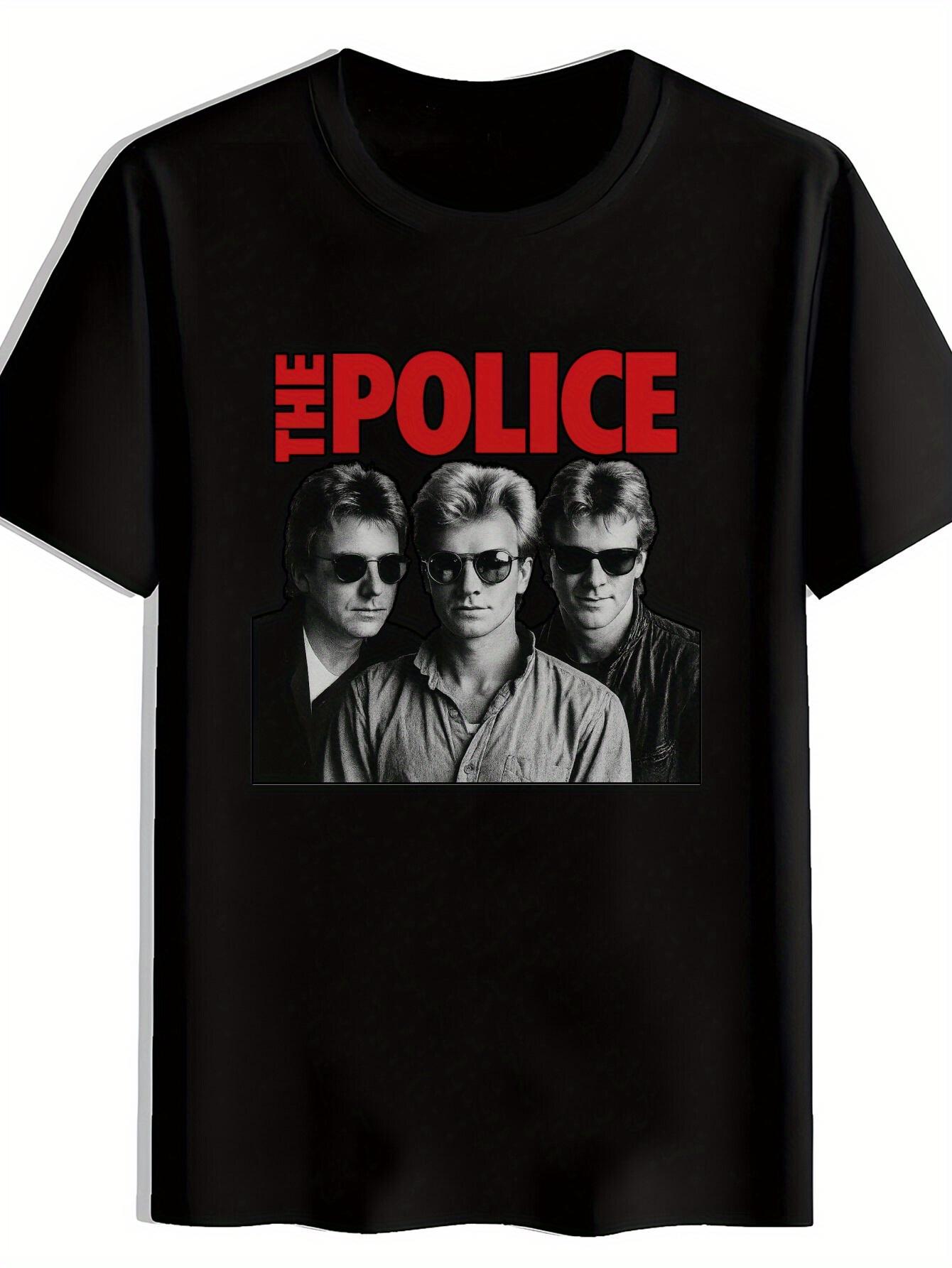 Black The Police Graphic T-shirt - Casual Crew Neck S
Black The Police Graphic T-shirt - Casual Crew Neck S