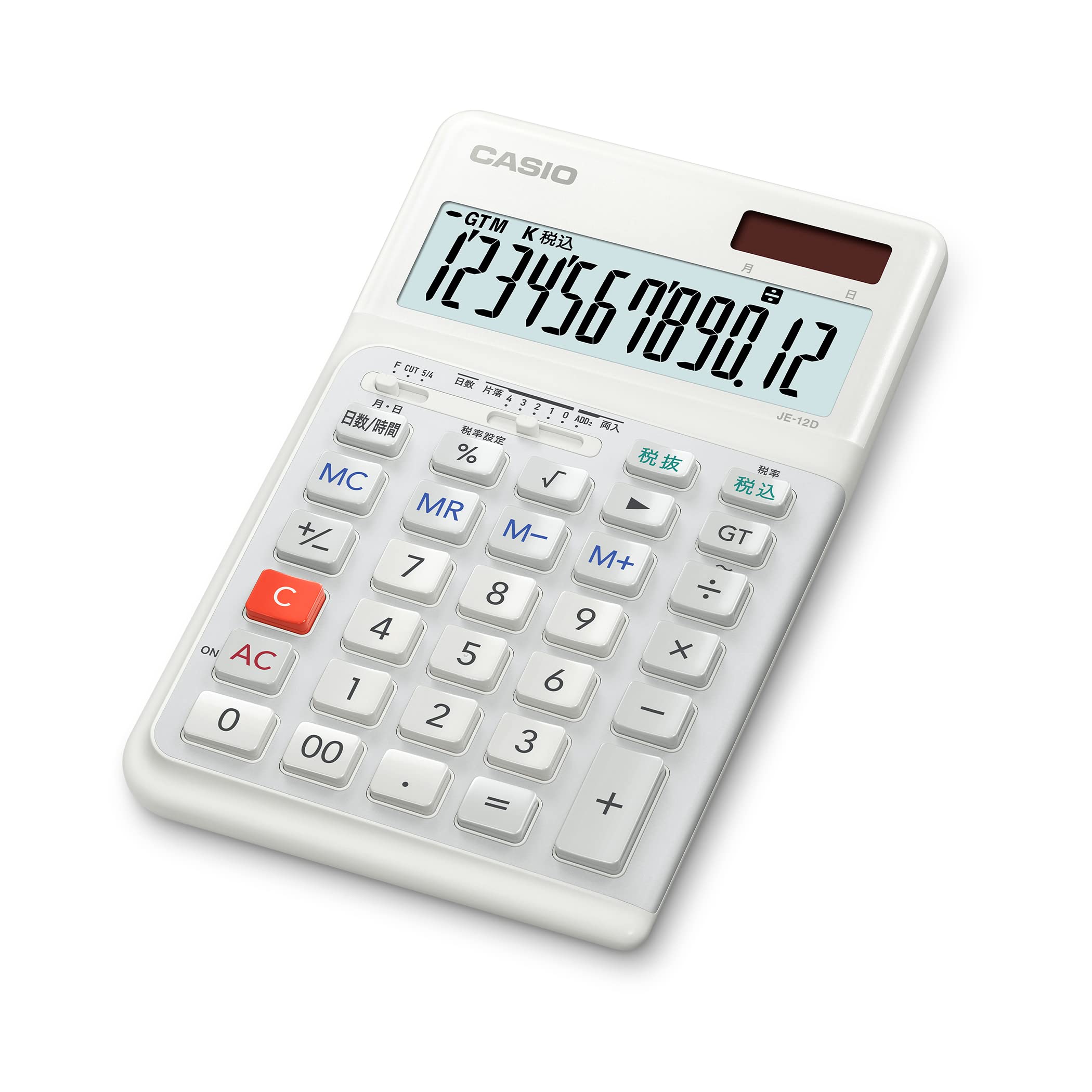 Casio Ergonomic Calculator 12 Digits Day Time Calculation Function Just Type White Eco Mark Certified & JE-12D-WE-N білий
Casio Ergonomic Calculator 12 Digits Day Time Calculation Function Just Type White Eco Mark Certified & JE-12D-WE-N білий