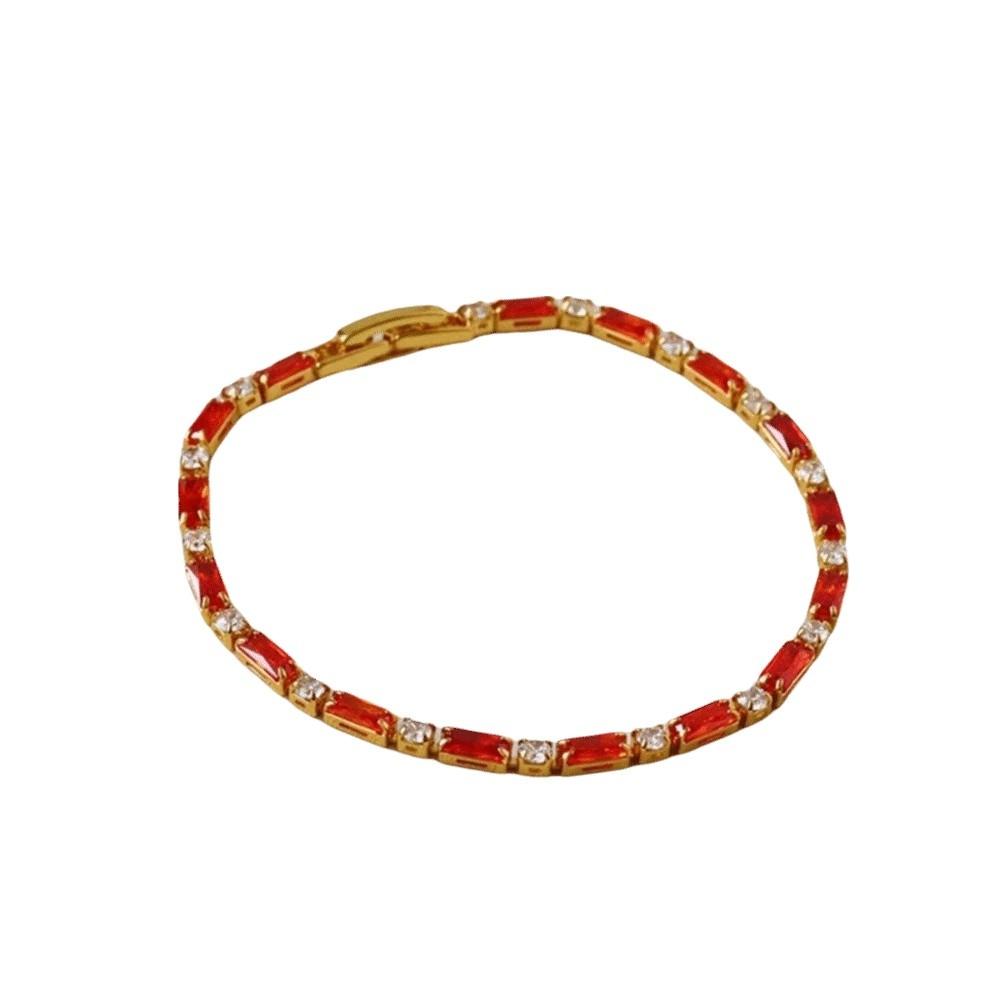 Simple Trendy Thin Bangle Sweet Colorful Buckle Bracelet Cubic Zircon Contrasting Shiny Rhinestone Bangle Jewelry Gifts червоний
Simple Trendy Thin Bangle Sweet Colorful Buckle Bracelet Cubic Zircon Contrasting Shiny Rhinestone Bangle Jewelry Gifts червоний