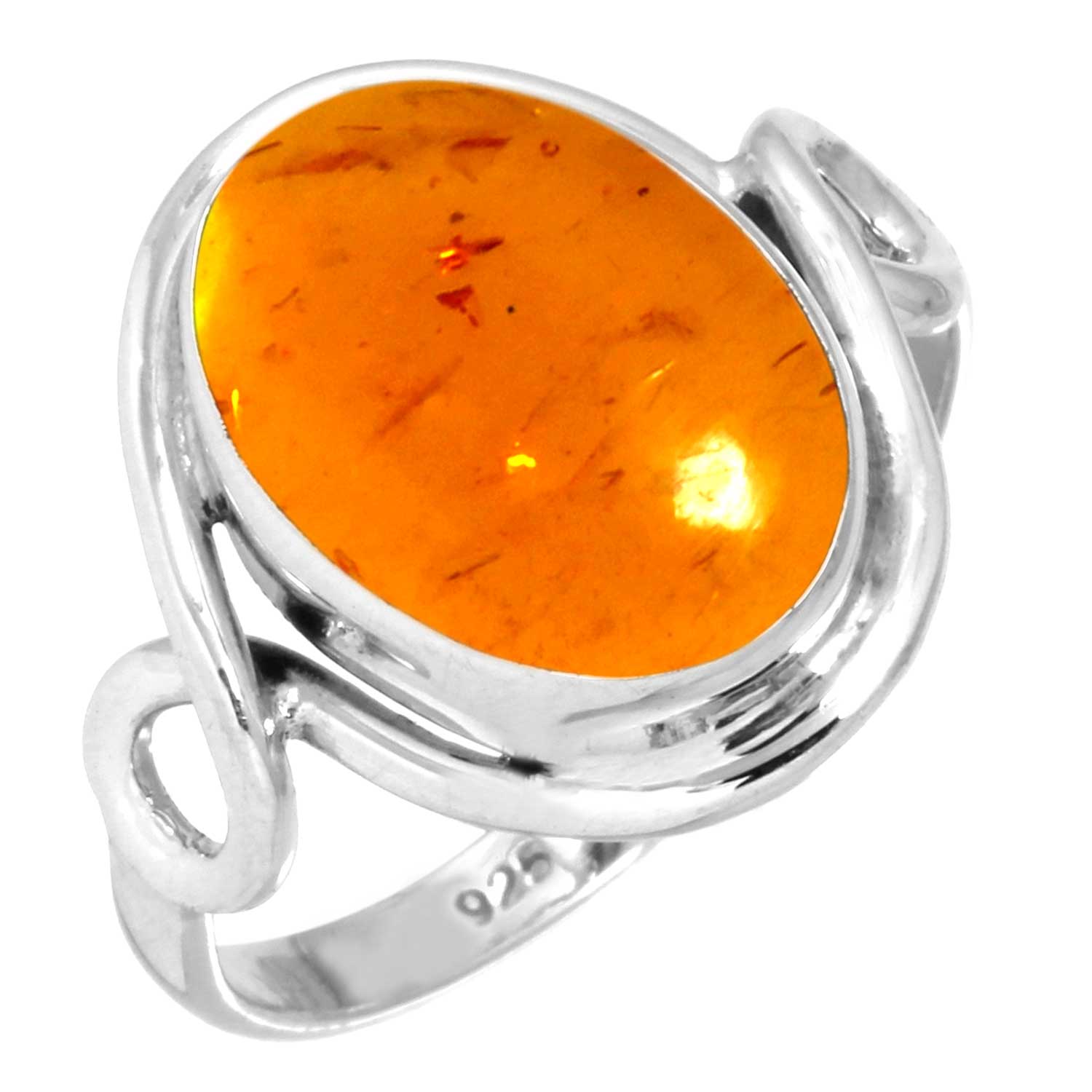 Кольцо из стерлингового серебра 925 пробы Женское Драгоценный камень Ручная работа Ювелирные изделия Свадебный подарок Янтарь Аметист Черный оникс Сердолик Гранат Кварц Зеленый оникс Золотой камень Мода 5.5 янтарь