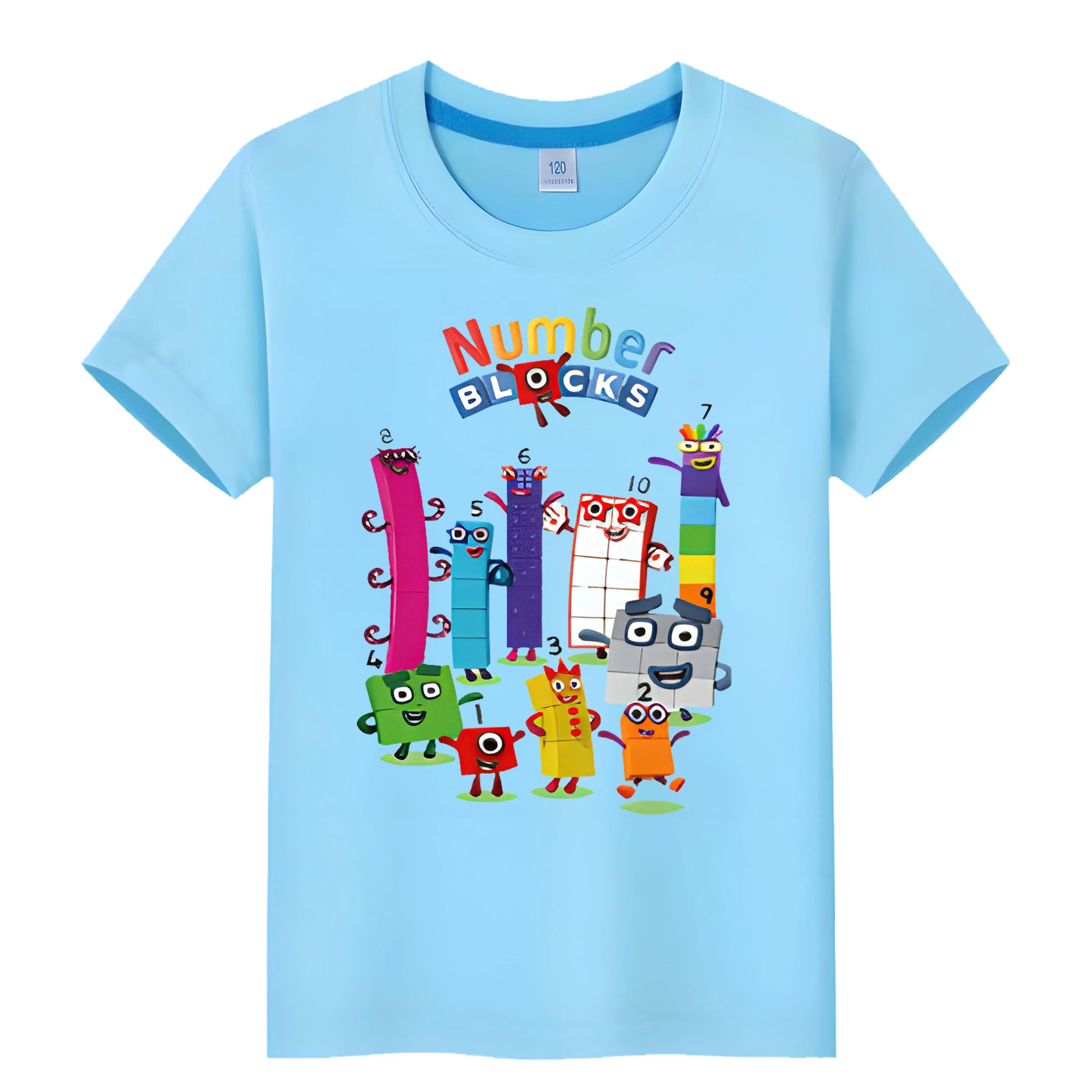 Футболка NumberBlocks для мальчиков 10 лет, летняя хлопковая футболка с рисунком, короткие рукава, повседневные топы, одежда для девочек 2000 года 120
Футболка NumberBlocks для мальчиков 10 лет, летняя хлопковая футболка с рисунком, короткие рукава, повседневные топы, одежда для девочек 2000 года 120