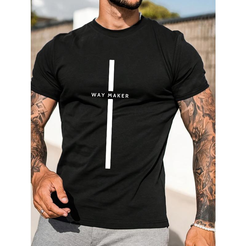 European Size Men s White Oversized T-Shirt with Black Vertical Stripe & WAY MAKER Print - Casual & Athletic Summer Short Sleeve Round Neck Tee 4XL чорний
European Size Men s White Oversized T-Shirt with Black Vertical Stripe & WAY MAKER Print - Casual & Athletic Summer Short Sleeve Round Neck Tee 4XL чорний