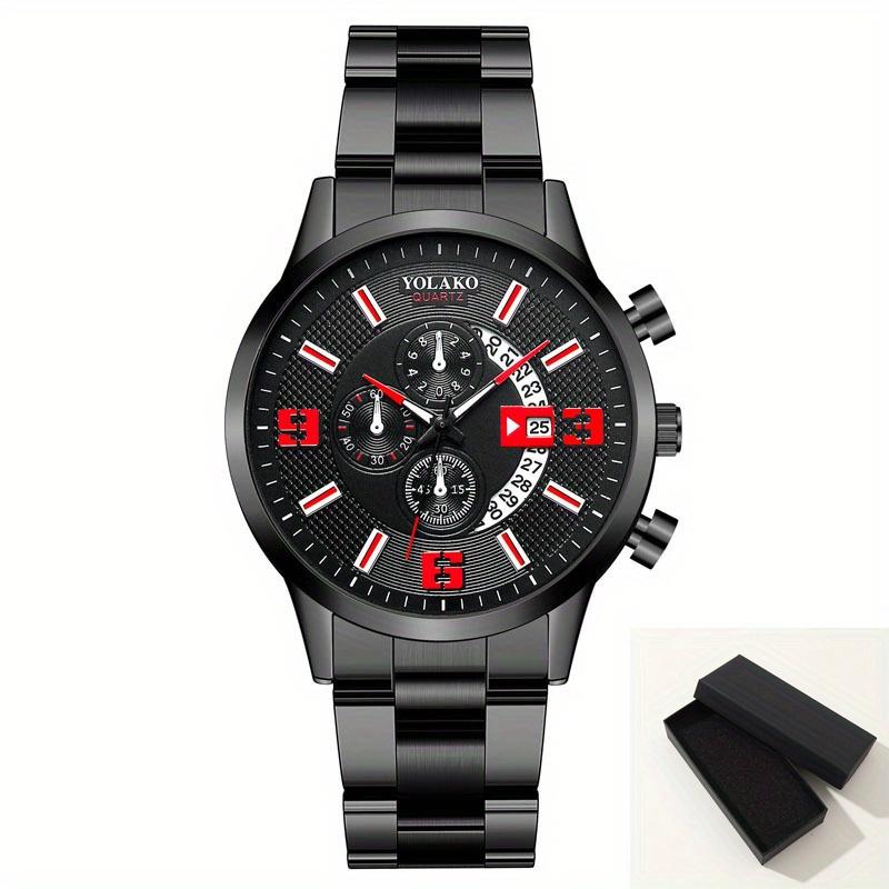 YOLAKO Мужские Модные Часы-Календарь Мужские Деловые Кварцевые Наручные Часы с Сетчатым Ремешком из Нержавеющей Стали Мужские Часы
YOLAKO Мужские Модные Часы-Календарь Мужские Деловые Кварцевые Наручные Часы с Сетчатым Ремешком из Нержавеющей Стали Мужские Часы