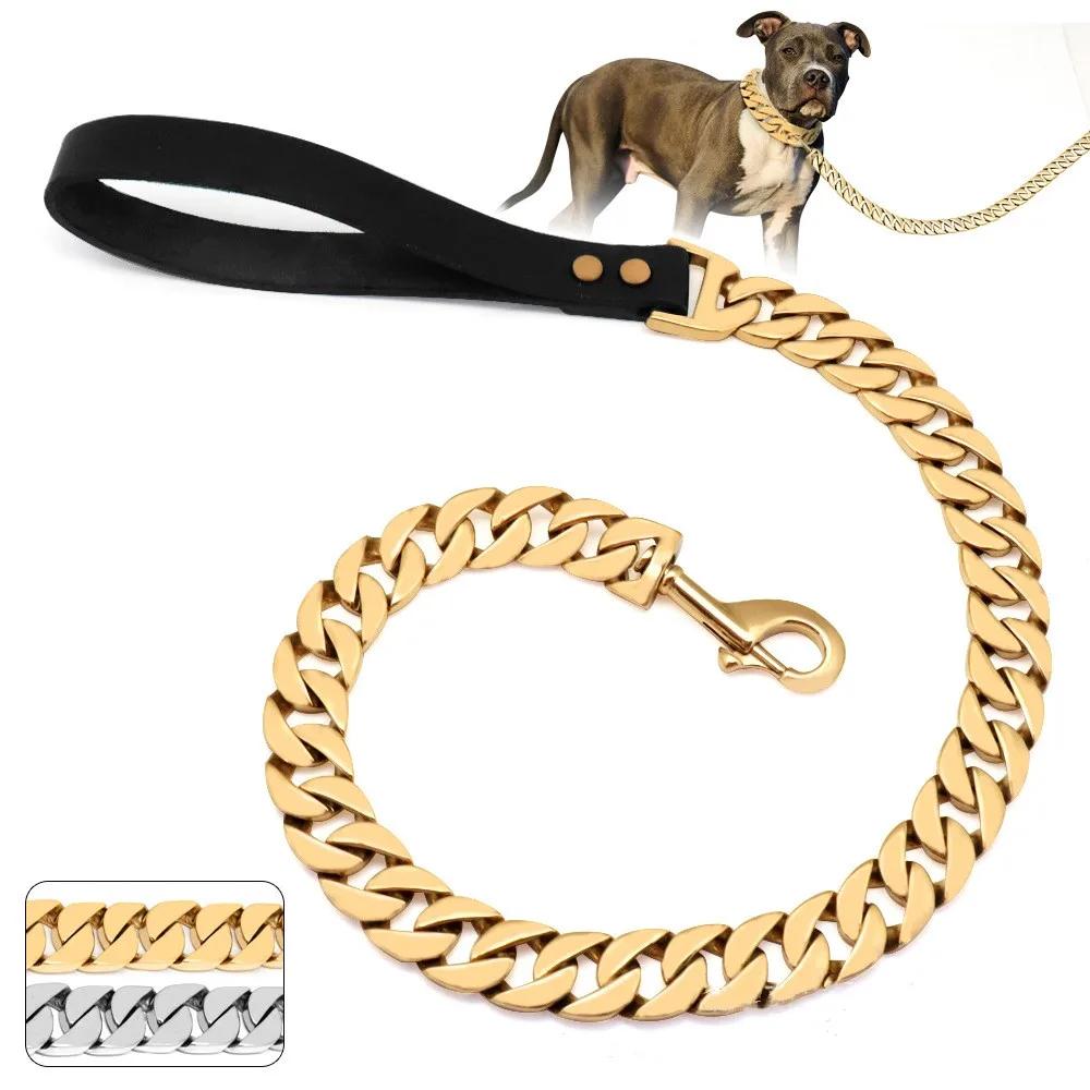 Поводок для собак из нержавеющей стали Pet Lead Traction Super Strong Gold ошейник с цепочкой 32 мм 19 мм ошейник для больших собак Bulldog Pitbull 2FT(60CM)
Поводок для собак из нержавеющей стали Pet Lead Traction Super Strong Gold ошейник с цепочкой 32 мм 19 мм ошейник для больших собак Bulldog Pitbull 2FT(60CM)