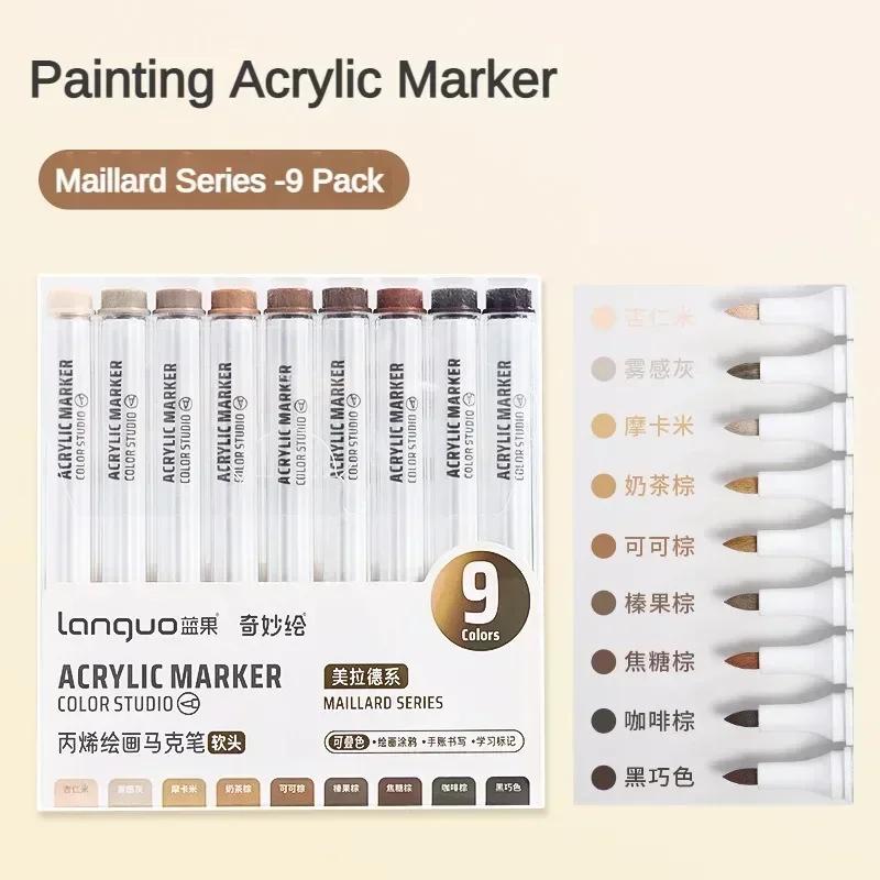 144/9 Colors Acrylic Paint Marker Pens Soft Brush Professional Drawing Pens for Graffiti School Office Art Supplies Stationery
144/9 Colors Acrylic Paint Marker Pens Soft Brush Professional Drawing Pens for Graffiti School Office Art Supplies Stationery