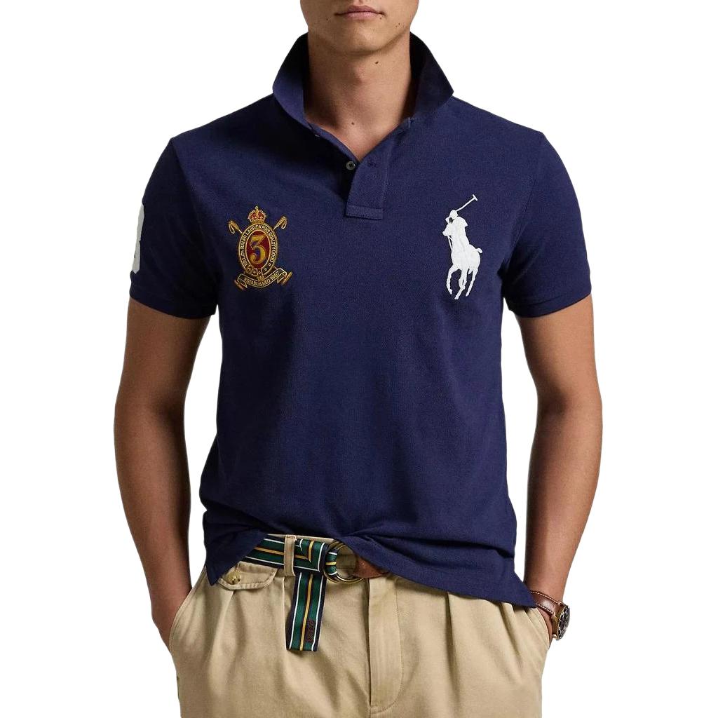 Polo Ralph Lauren Big Pony Хлопковая сетка с логотипом Рубашка-поло с коротким рукавом Классическая версия Мужские топы 710941831-001 XL
Polo Ralph Lauren Big Pony Хлопковая сетка с логотипом Рубашка-поло с коротким рукавом Классическая версия Мужские топы 710941831-001 XL