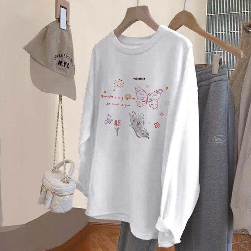 Women s White Long-Sleeve Cotton T-Shirt - Casual, Creative, Slimming, Round Neck Top for Spring and Autumn S
Women s White Long-Sleeve Cotton T-Shirt - Casual, Creative, Slimming, Round Neck Top for Spring and Autumn S