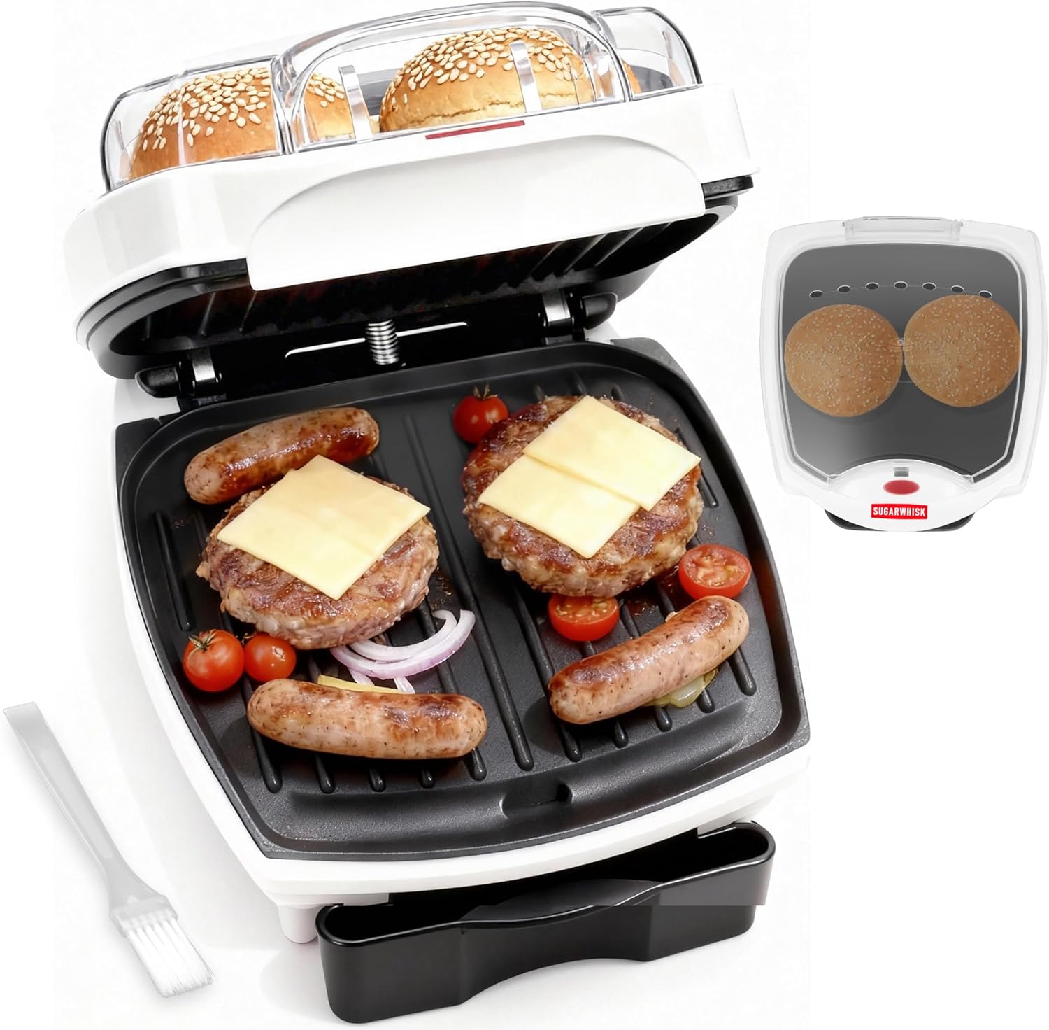 1 Hamburger Grill Maker, Electric Indoor Grill and Press with Non-stick Grill Plates, United States
1 Hamburger Grill Maker, Electric Indoor Grill and Press with Non-stick Grill Plates, United States