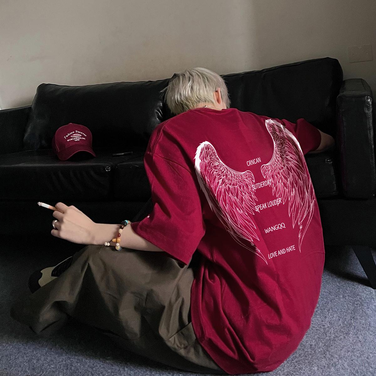 Новая футболка с принтом ангельских крыльев 2024 года, 100% хлопок, с коротким рукавом, мужской летний тренд, модный топ высокого качества, уличный стиль S
Новая футболка с принтом ангельских крыльев 2024 года, 100% хлопок, с коротким рукавом, мужской летний тренд, модный топ высокого качества, уличный стиль S