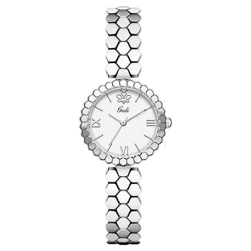 Gedi Creative Honeycomb Alloy Ladies Watch With Quartz Movement Waterproof For Women Silver White
Gedi Creative Honeycomb Alloy Ladies Watch With Quartz Movement Waterproof For Women Silver White