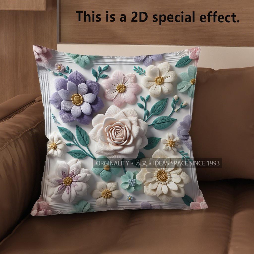 2D Floral Embroidered Pattern Pillow Covers For Home Pattern Cushion Cover Suitable For Sofa Bedroom Car Pillow Cover 40x40cm
2D Floral Embroidered Pattern Pillow Covers For Home Pattern Cushion Cover Suitable For Sofa Bedroom Car Pillow Cover 40x40cm