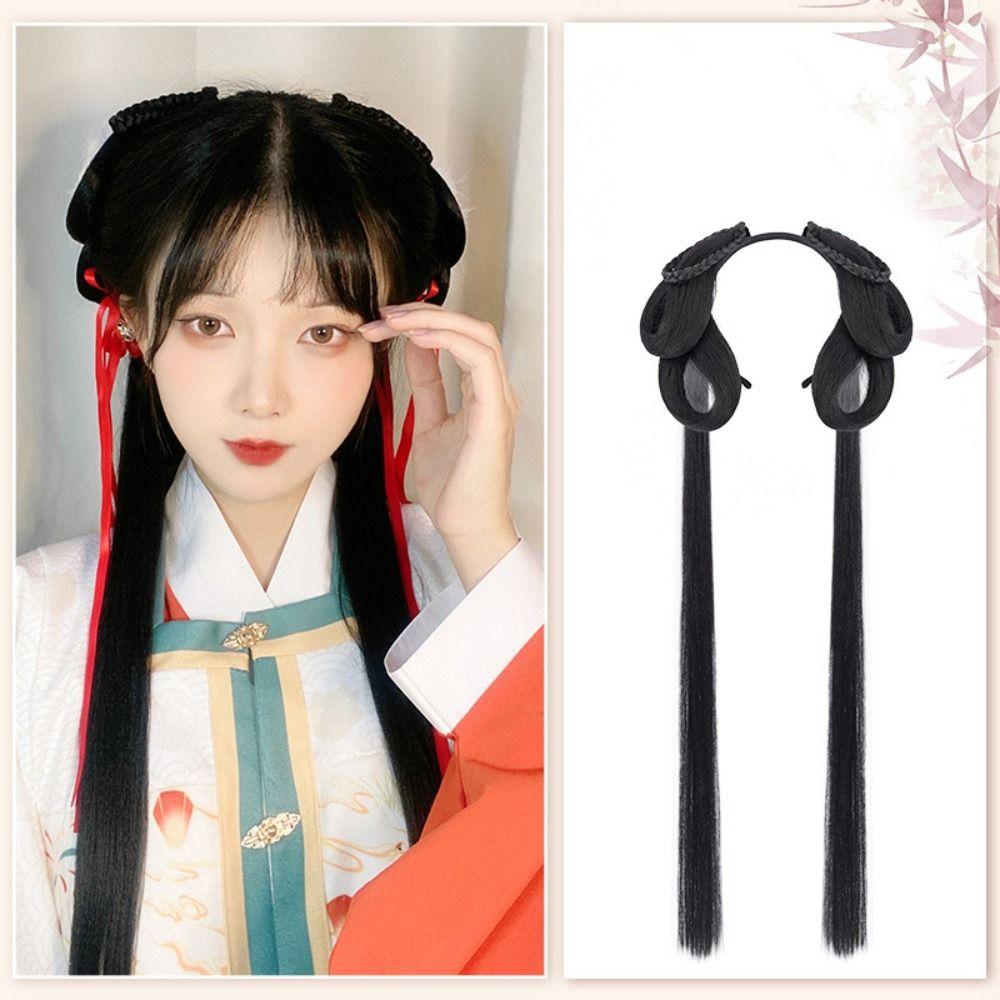 New Year Headress Hanfu Wig Headband Photography Integrated Hair Bun Chinese Ancient Wig Women 10
New Year Headress Hanfu Wig Headband Photography Integrated Hair Bun Chinese Ancient Wig Women 10