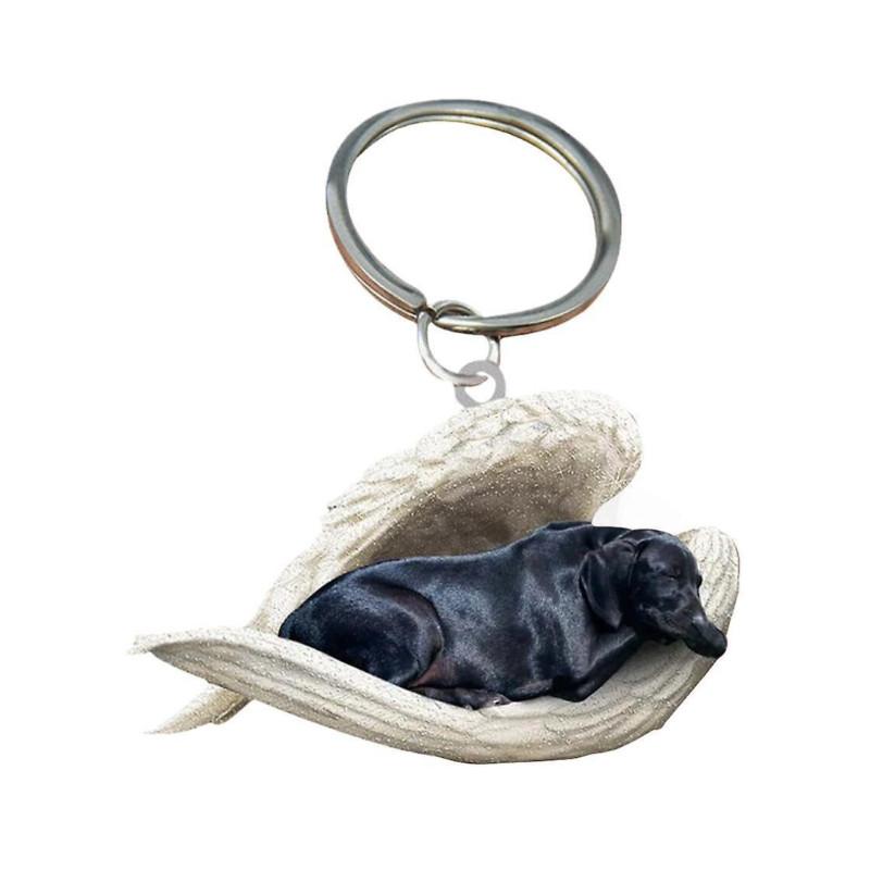 Hanging Black Labrador Ornament Keychain Cute Sleeping Angel Dog Gift Pendant
Hanging Black Labrador Ornament Keychain Cute Sleeping Angel Dog Gift Pendant