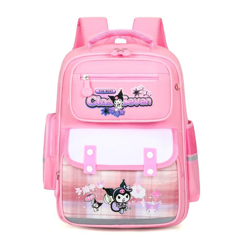 Рюкзак для начальной школы новый большой вместимости с гребнем для снижения нагрузки мультяшный рюкзак розовый