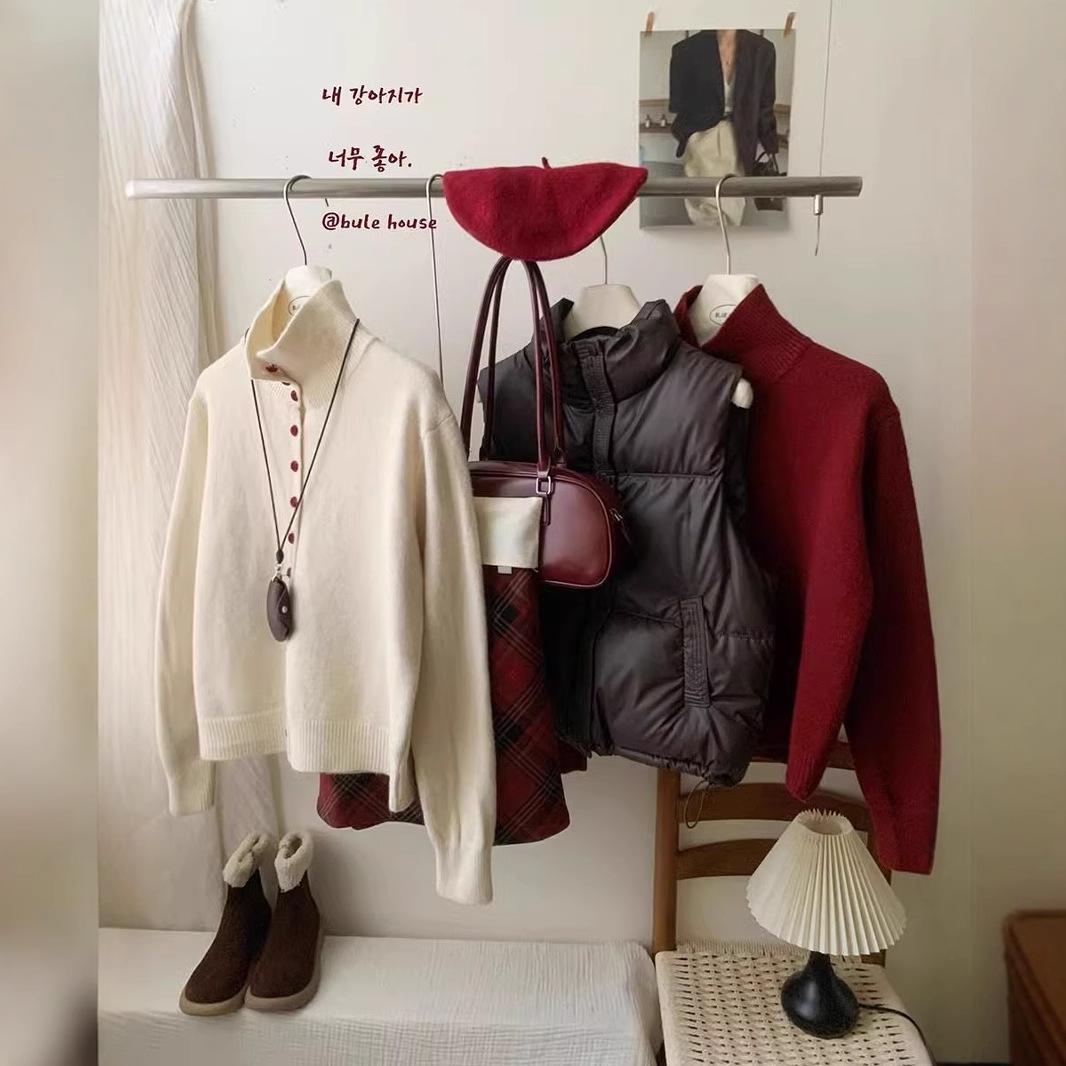 Korean Style High Neck Color Block Knit Cardigan - Women s Casual Winter Sweater M
Korean Style High Neck Color Block Knit Cardigan - Women s Casual Winter Sweater M