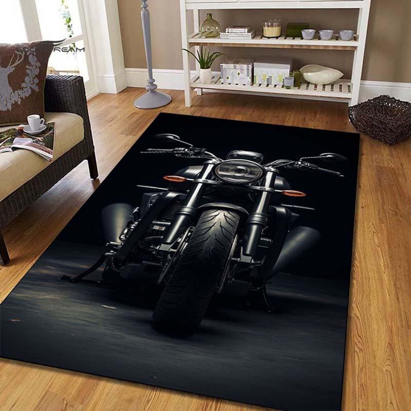 Motorcycle Art Rug for Modern Homes - Stylish Black Bike Design Carpet Perfect for Living Room Decor and Motorcycle Enthusiasts 50x80cm
Motorcycle Art Rug for Modern Homes - Stylish Black Bike Design Carpet Perfect for Living Room Decor and Motorcycle Enthusiasts 50x80cm
