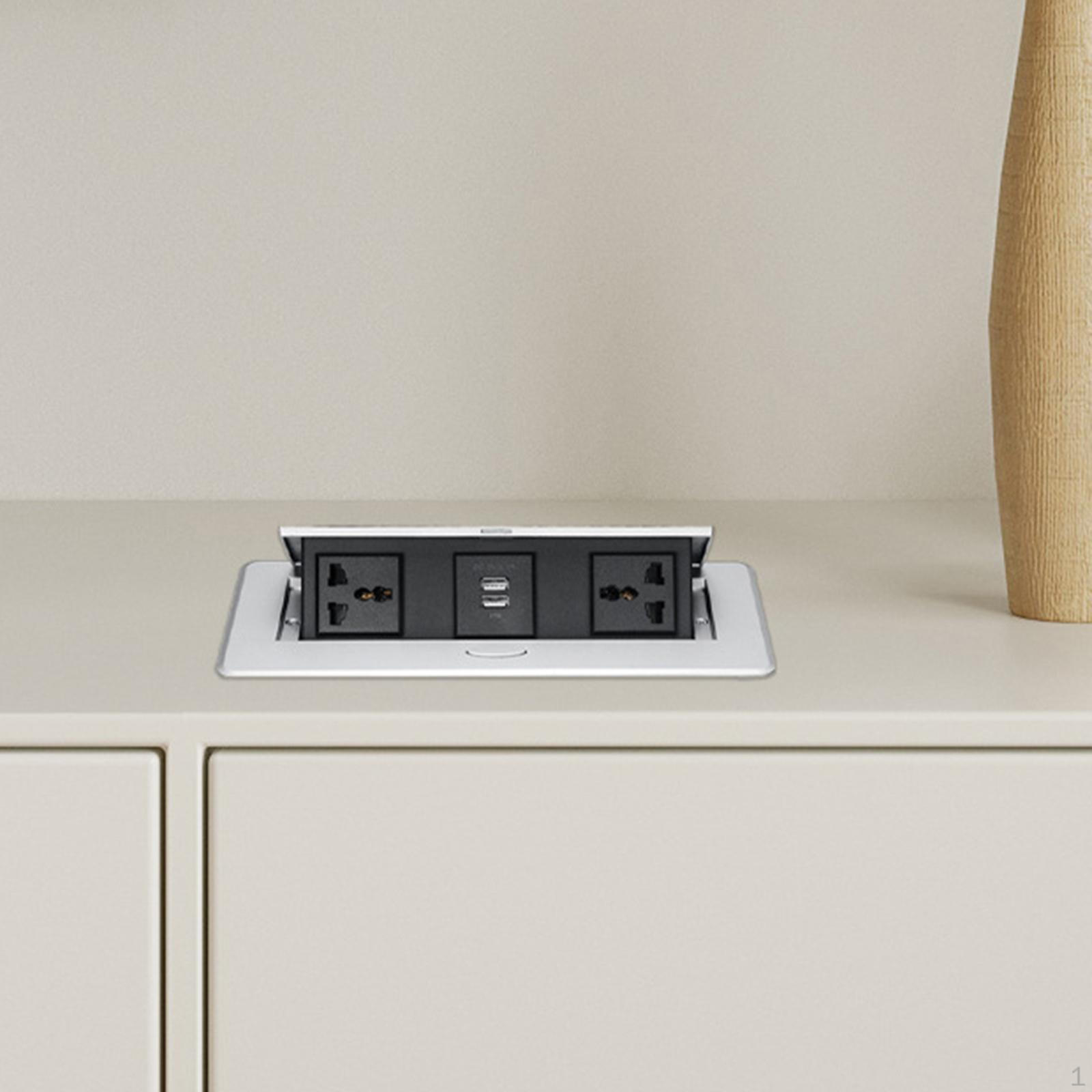 Настільна прихована розетка, вбудований подовжувач живлення, багатофункціональний конференц-зал, подвійні USB-порти срібний
Настільна прихована розетка, вбудований подовжувач живлення, багатофункціональний конференц-зал, подвійні USB-порти срібний