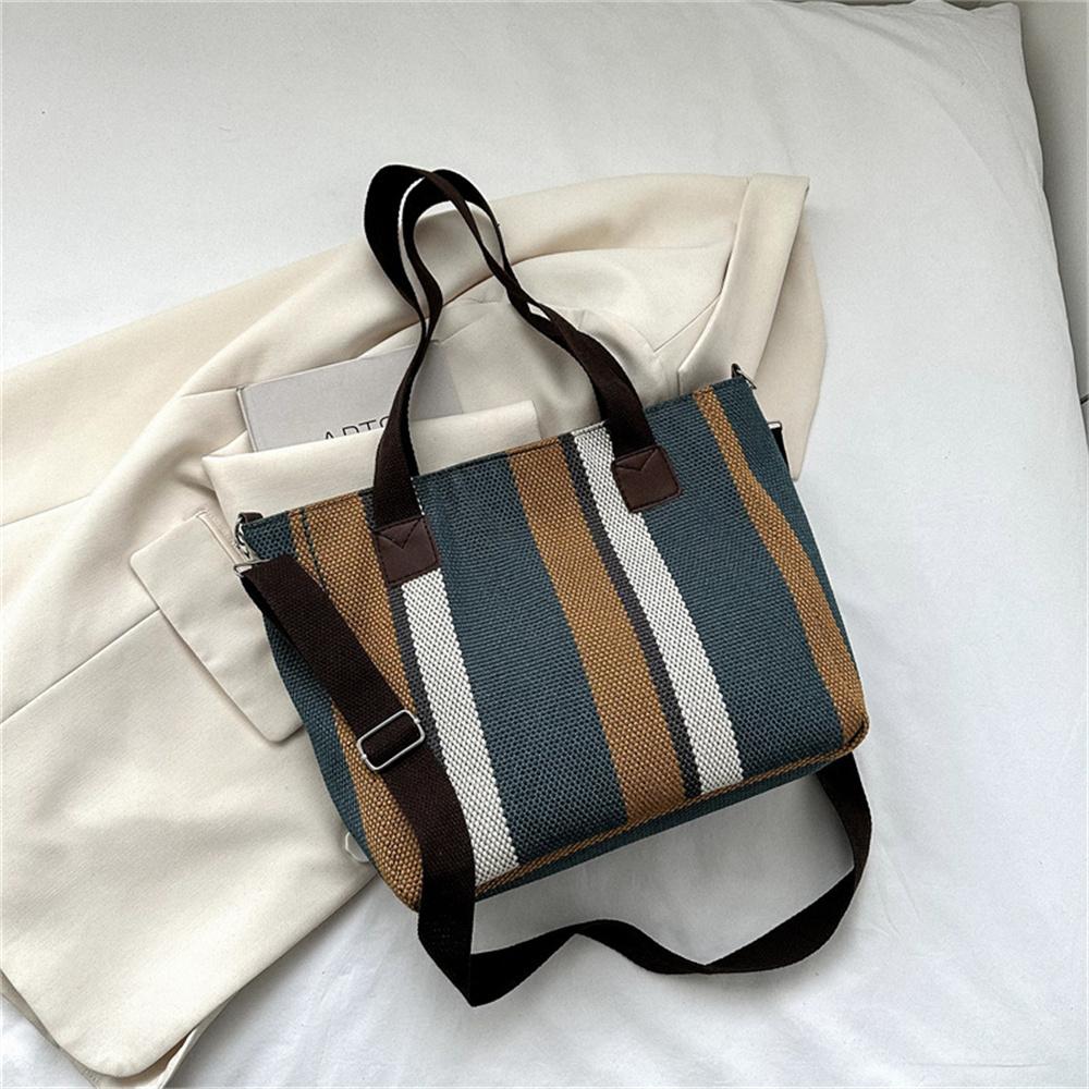 Women s Canvas Stripe Tote Bag Eco Reusable Shoulder Bags Large Capacity Handbags Casual Simple Shopping Handbag
Women s Canvas Stripe Tote Bag Eco Reusable Shoulder Bags Large Capacity Handbags Casual Simple Shopping Handbag