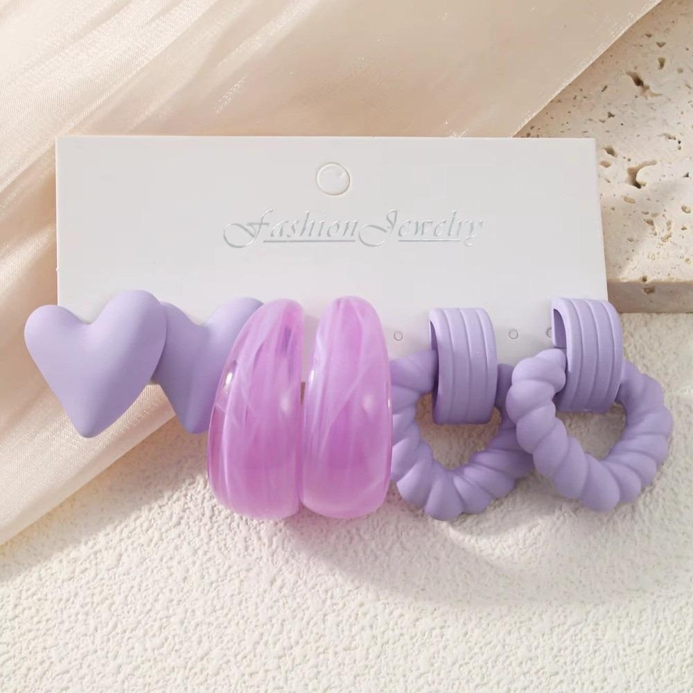 3 пары женских серег конфетных цветов, милые ювелирные аксессуары, подарок, для повседневной носки и вечеринки фиолетовый
3 пары женских серег конфетных цветов, милые ювелирные аксессуары, подарок, для повседневной носки и вечеринки фиолетовый