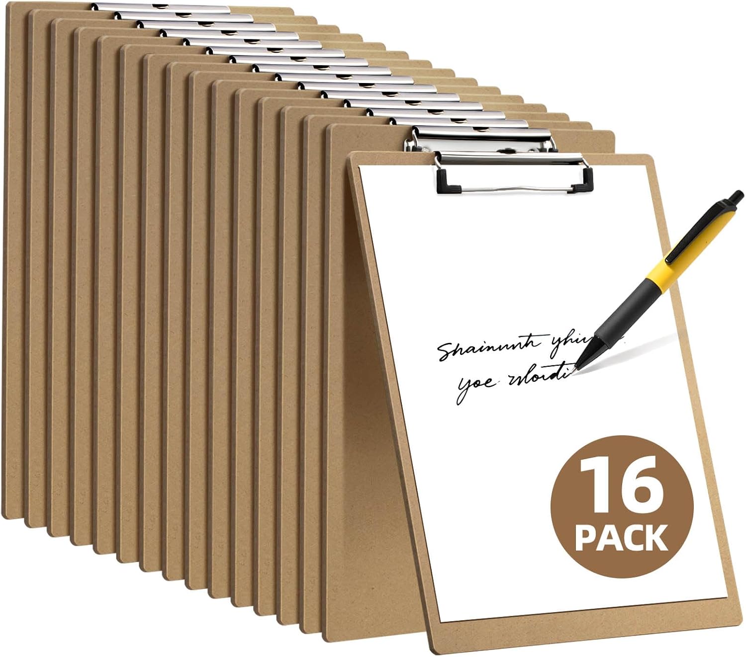 16 Pack Clipboard 8.5 x 11 Letter Size Clip Boards Bulk, A4 Wooden Hardboard Office Clipboards Pack for Classroom, Work-Meetings
16 Pack Clipboard 8.5 x 11 Letter Size Clip Boards Bulk, A4 Wooden Hardboard Office Clipboards Pack for Classroom, Work-Meetings