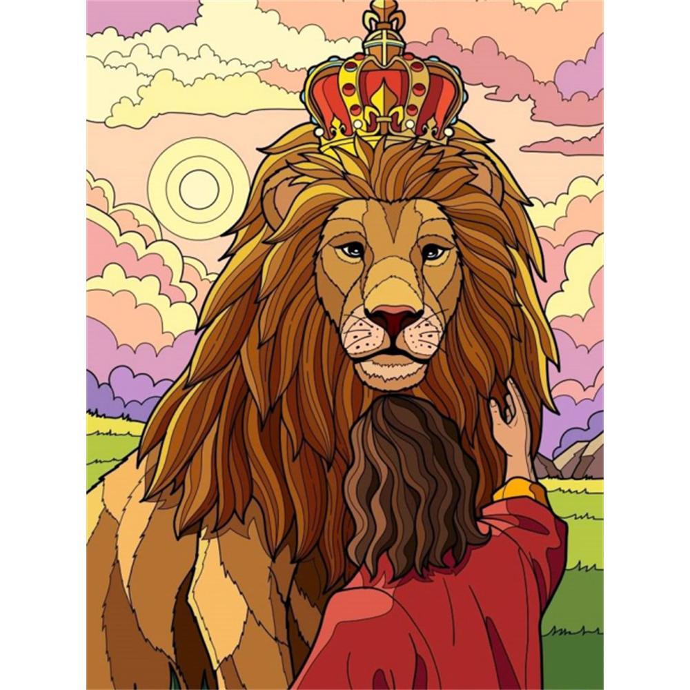 Disney 5D DIY Diamond Painting Christ and The Lion of The Tribe of Judah Cartoon Full Diamond Mosaic Art Wall Decoration Set Round 20x30cm
Disney 5D DIY Diamond Painting Christ and The Lion of The Tribe of Judah Cartoon Full Diamond Mosaic Art Wall Decoration Set Round 20x30cm
