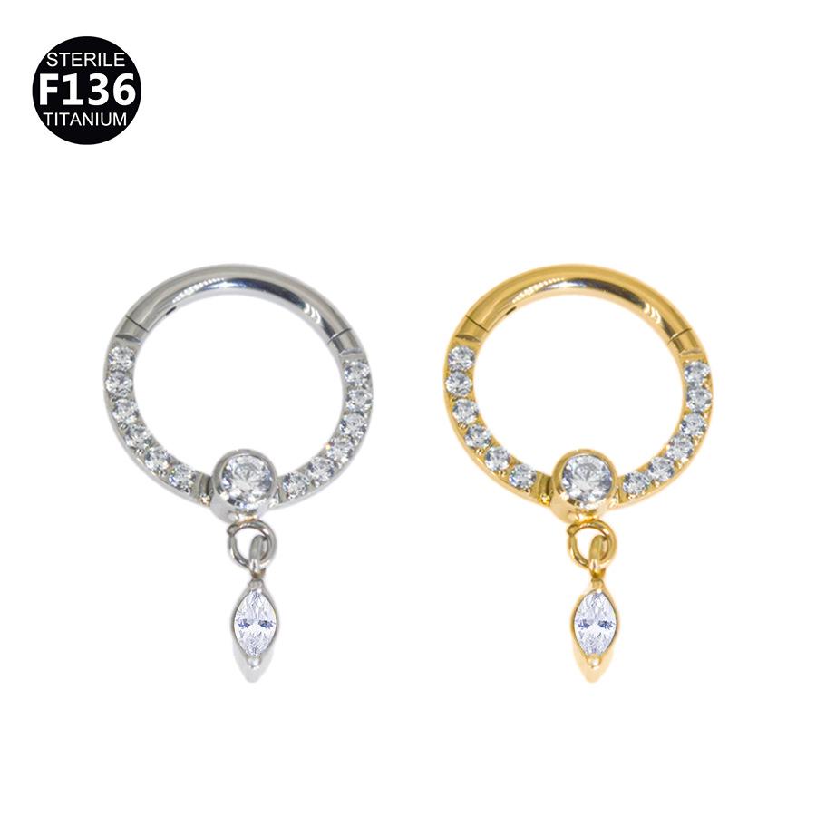 Titanium Teardrop Marquise-Cut Diamond Nose Ring Earrings, 8-10mm Inner Diameter Septum Jewelry 1.2x8mm
Titanium Teardrop Marquise-Cut Diamond Nose Ring Earrings, 8-10mm Inner Diameter Septum Jewelry 1.2x8mm