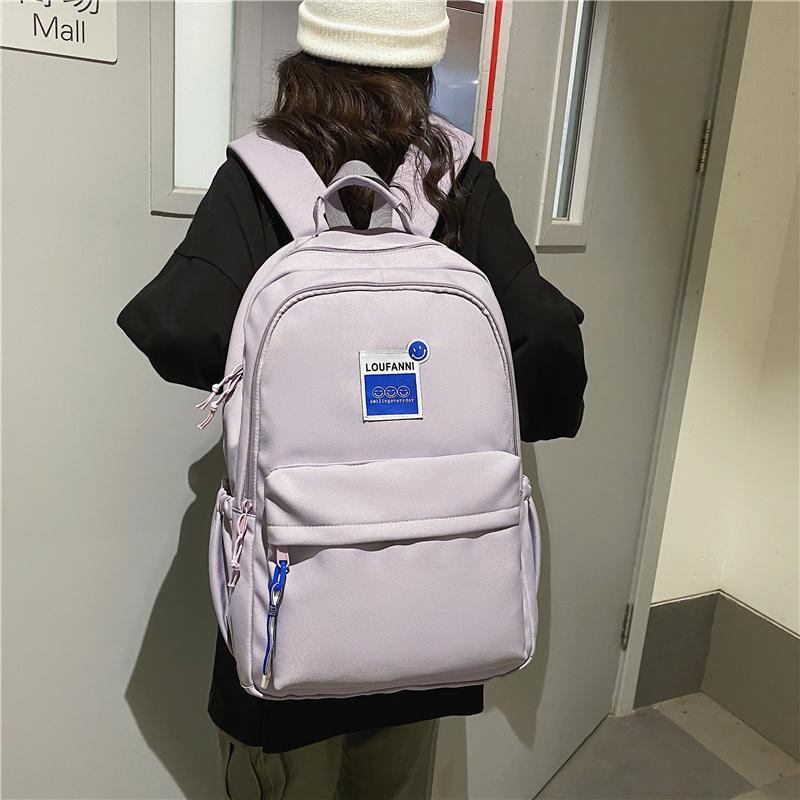 Однотонный женский рюкзак большой вместимости, дорожный рюкзак, школьный рюкзак для студентов
Однотонный женский рюкзак большой вместимости, дорожный рюкзак, школьный рюкзак для студентов