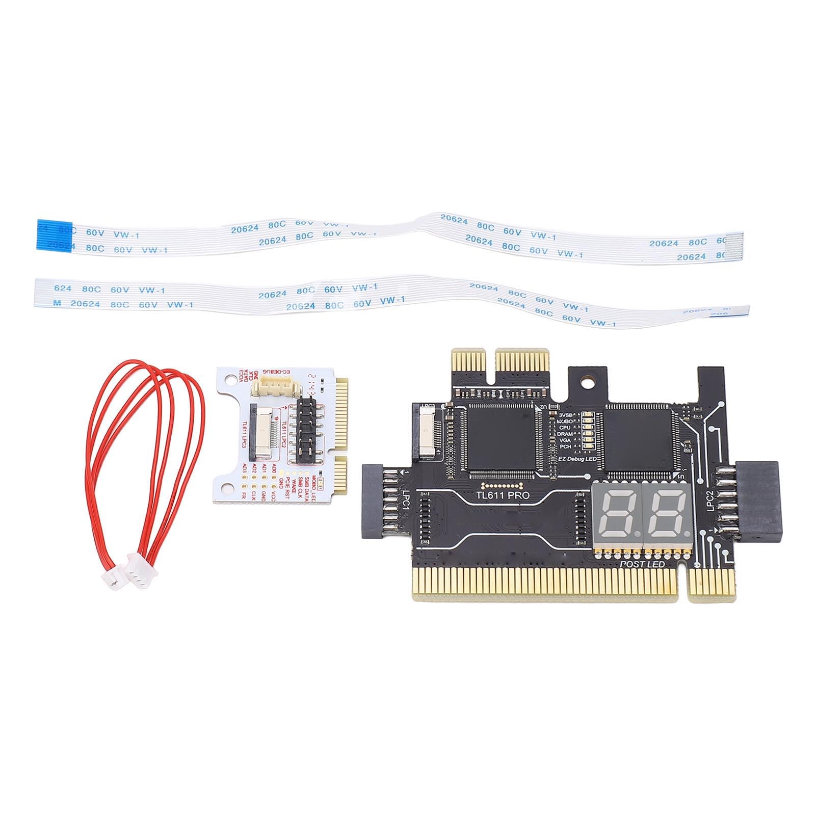 PCI Motherboard Diagnostic Card Adapter Card LPC Laptop Desktop Motherboard Debug Card Set TL611 + EC-DEBUG PCI-E
PCI Motherboard Diagnostic Card Adapter Card LPC Laptop Desktop Motherboard Debug Card Set TL611 + EC-DEBUG PCI-E