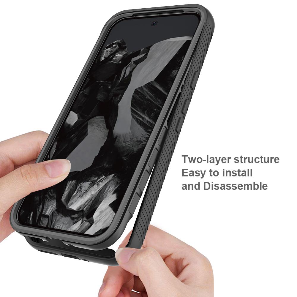 For Google Pixel 9 Pro XL Case PC+TPU Clear Phone Cover with PET Screen Film All-Around Protection Black
For Google Pixel 9 Pro XL Case PC+TPU Clear Phone Cover with PET Screen Film All-Around Protection Black