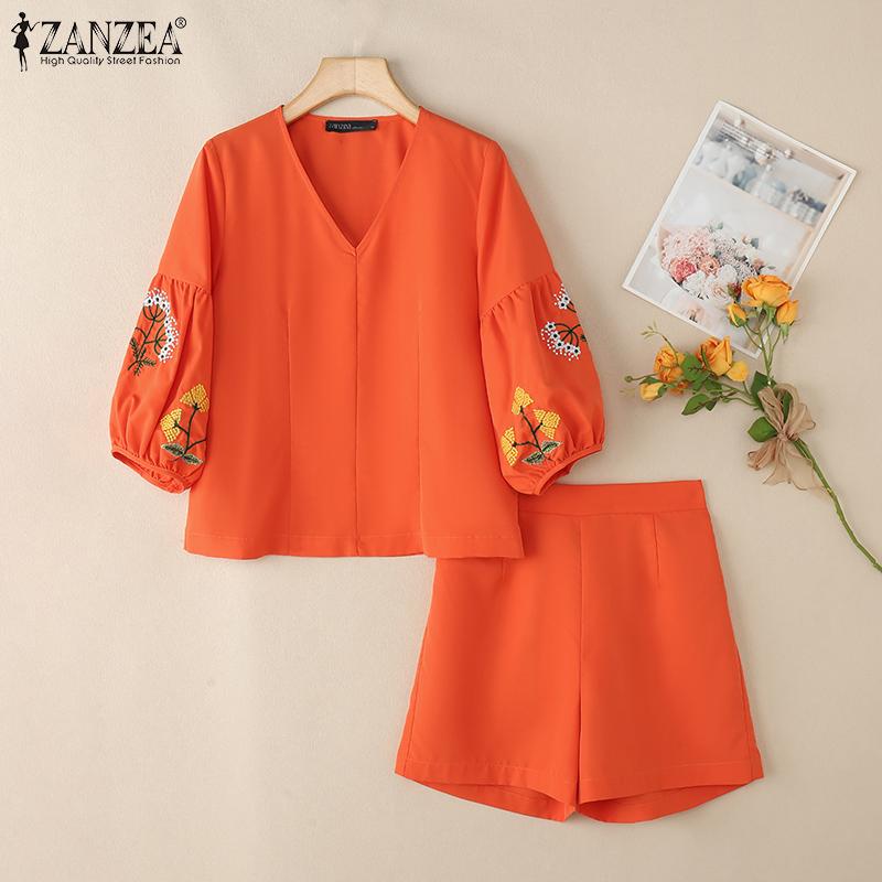 ZANZEA Women 3/4 Sleeve Print Blouse and Shorts Summer Two Piece Suit Sets 5XL зелений
ZANZEA Women 3/4 Sleeve Print Blouse and Shorts Summer Two Piece Suit Sets 5XL зелений
