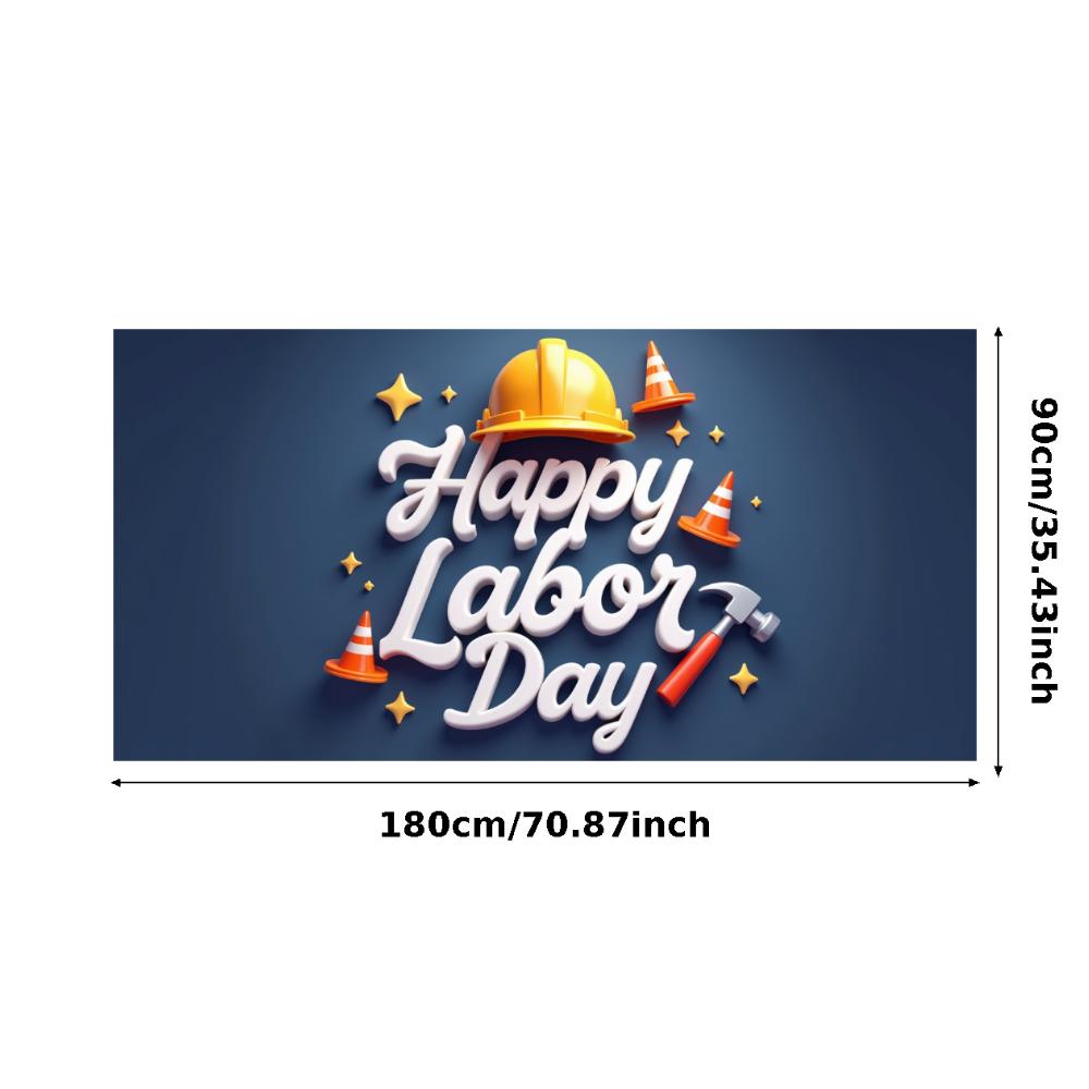 Labor Day Banner Construction Tools Festival Banner Yellow Hard Hat Happy Labor Day for Public Event
Labor Day Banner Construction Tools Festival Banner Yellow Hard Hat Happy Labor Day for Public Event