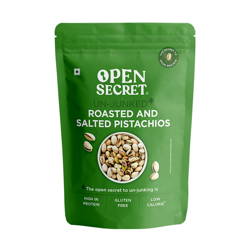 Open Secret Premium Pistachio | 200g | Pista, Healthy Snacks, Pistachios, Dry Fruits, Roasted and Salted Pistachios, Low Calorie Nuts (Pack of 1)
Open Secret Premium Pistachio | 200g | Pista, Healthy Snacks, Pistachios, Dry Fruits, Roasted and Salted Pistachios, Low Calorie Nuts (Pack of 1)