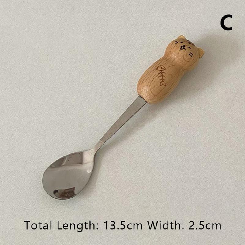 Милая мультяшная ложка-вилка в виде медведя-кошки с ручкой из бревна Корейская посуда из нержавеющей стали Посуда для фруктов, тортов, десертов
Милая мультяшная ложка-вилка в виде медведя-кошки с ручкой из бревна Корейская посуда из нержавеющей стали Посуда для фруктов, тортов, десертов
