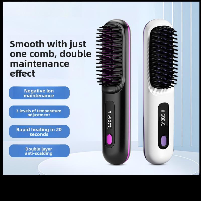 New LCD Wireless Hair Straightener, Rechargeable Ceramic Electronic Comb MINI Hair Straightener, Portable and Non-Hurt Hair Comb
New LCD Wireless Hair Straightener, Rechargeable Ceramic Electronic Comb MINI Hair Straightener, Portable and Non-Hurt Hair Comb