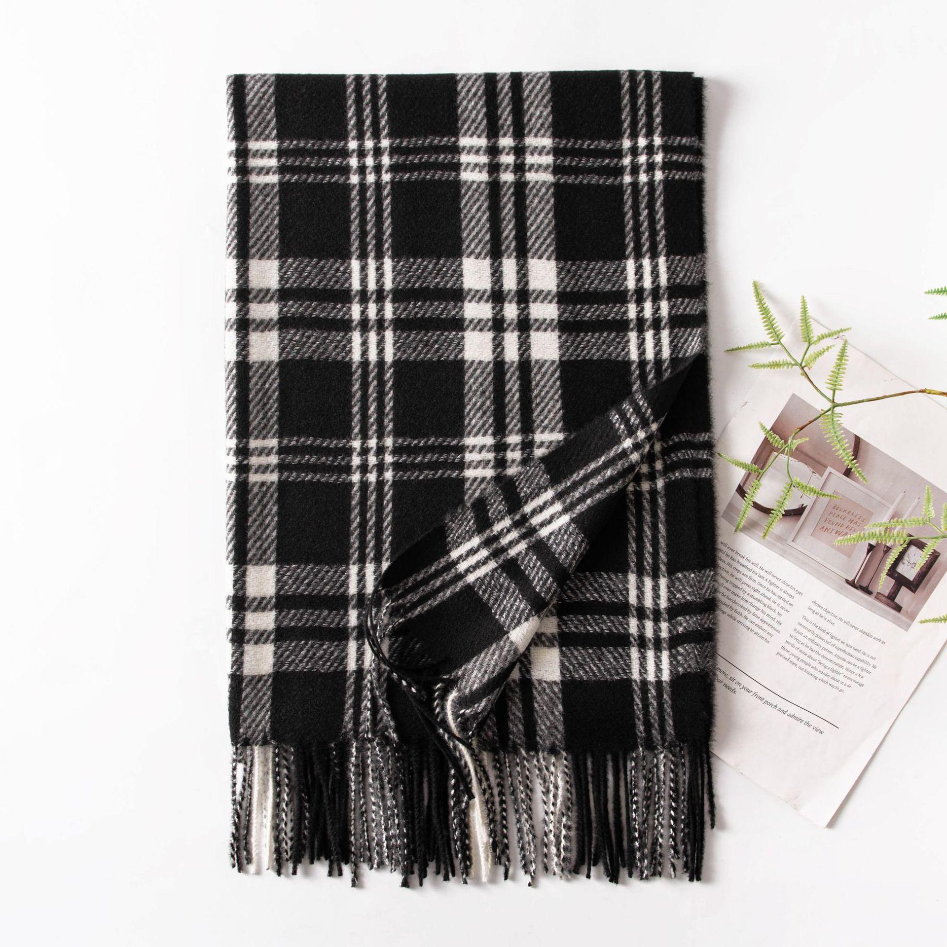 Imitation Cashmere Shawl Scarf High End Autumn and Winter Plaid Versatile Student Scarf Temperament Plaid Korean Fringed Scarf 65*200cm
Imitation Cashmere Shawl Scarf High End Autumn and Winter Plaid Versatile Student Scarf Temperament Plaid Korean Fringed Scarf 65*200cm