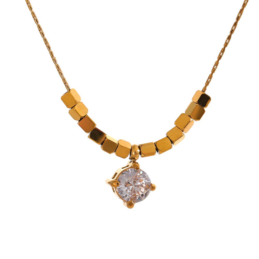 Yhpup Small Chic Square Chain Drop Cubic Zirconia Golden Necklace Pendant for Women High Quality Stainless Steel Popular Jewelry
Yhpup Small Chic Square Chain Drop Cubic Zirconia Golden Necklace Pendant for Women High Quality Stainless Steel Popular Jewelry