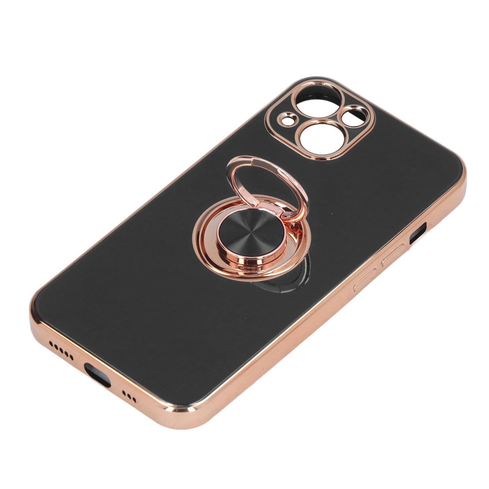 Mobile Phone Case for Iphone 13 with Rose Gold Glitter Plated Ring Stand Ultra Thin Flexible TPU Phone Protective Case чорний
Mobile Phone Case for Iphone 13 with Rose Gold Glitter Plated Ring Stand Ultra Thin Flexible TPU Phone Protective Case чорний