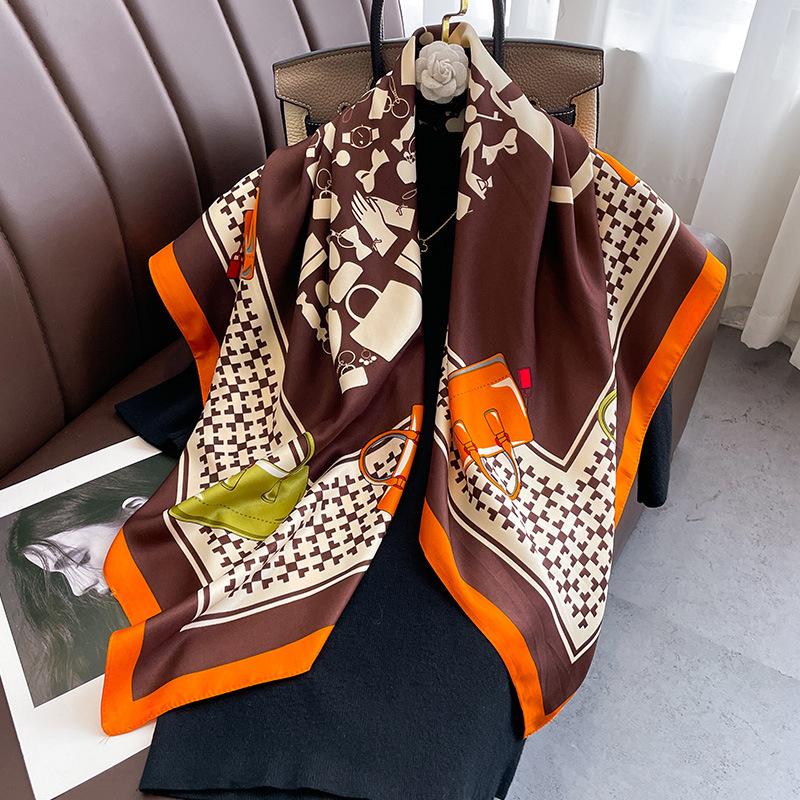 Korean New Fashion Square Scarf Temperament Versatile Scarf Gauze Scarf Decorative French Scarf Women s Beach Towel Scarf Summer 90*90cm
Korean New Fashion Square Scarf Temperament Versatile Scarf Gauze Scarf Decorative French Scarf Women s Beach Towel Scarf Summer 90*90cm
