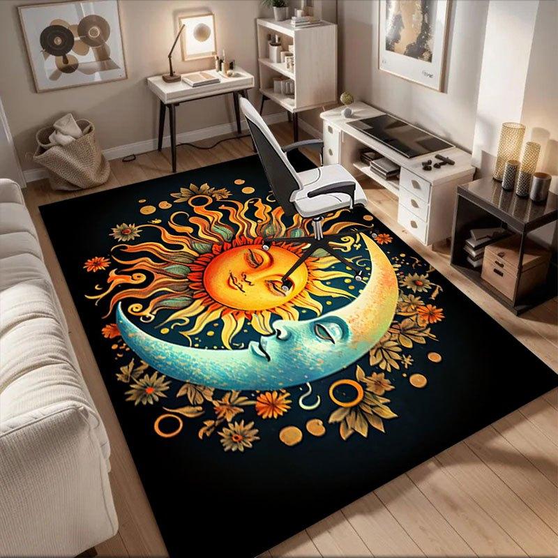 Golden Sun & Blue Moon Wall Art: Celestial Decor for Your Space Office Mat Perfect for Home Decor Office Desk Chair Rugs Chair Carpet for o 60cm by 90cm
Golden Sun & Blue Moon Wall Art: Celestial Decor for Your Space Office Mat Perfect for Home Decor Office Desk Chair Rugs Chair Carpet for o 60cm by 90cm