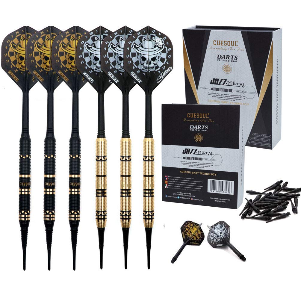 Black Scorpion CUESOUL Tip Darts Set 19 6pcs AK5 Plastic Integrated Flights and 36pcs Plastic Tips for Electronic Dartboards Jazz-Soft Grams,
Black Scorpion CUESOUL Tip Darts Set 19 6pcs AK5 Plastic Integrated Flights and 36pcs Plastic Tips for Electronic Dartboards Jazz-Soft Grams,